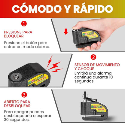 Candado Para Freno De Disco Con Alarma